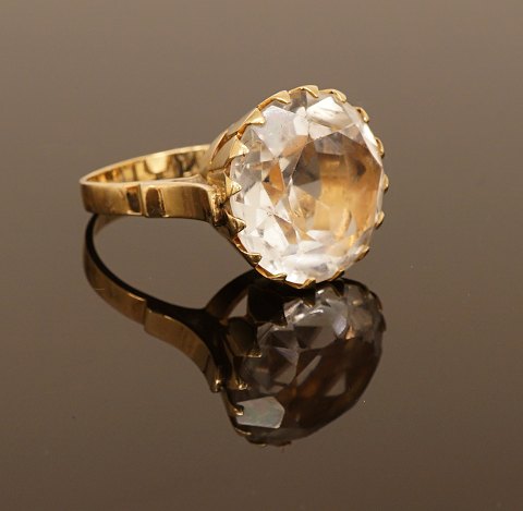 Large Cocktail ring, 14kt gold. Ring size: 60