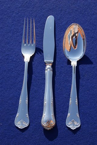 Herregaard Danish silver cutlery, settings dinner cutlery of 3 pieces with spoon 19.5cm