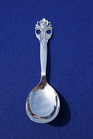 Danish silver flatware by Frigast, serving spoon 21cm from year 1954