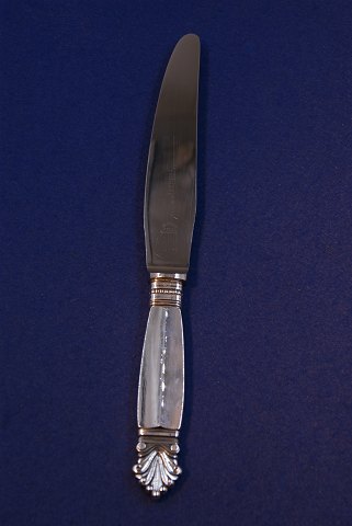Dronning Georg Jensen sølvbestik, middagskniv 22,5cm med kort skaft 9cm
