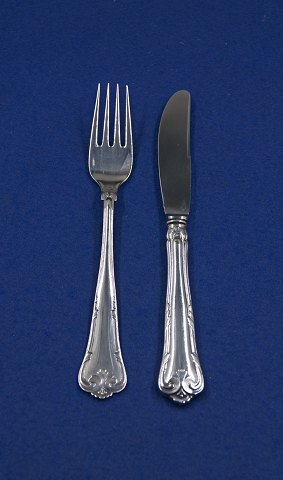 Herregaard Danish silver flatware, settings luncheon or dessert cutlery of 2 items
