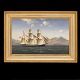 Carl Baagøe, 1829-1902: Die "Emma Aorigne" an der Küste von Island. Öl auf 
Leinen. Signiert und datiert 1870.
Lichtmasse: 50x80cm. Mit Rahmen: 70x100cm