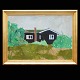 Aabenraa 
Antikvitetshandel 
presents: 
Olaf Rude, 
1886-1957, oil 
on canvas. 
Landscape with 
black house. 
Signed. ...