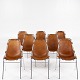 Roxy Klassik 
presents: 
Charlotte 
Perriand / 
Cassina
Set of 8 'Le 
Arcs' dining 
chairs in 
patinated full 
grain ...