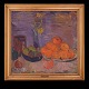 Karl Isakson, 1878-1922, oil on canvas. Stillife 1911. Visible size: 53x55cm. 
With frame: 65x67cm. Exhibited 1922