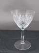 Vienna Antique or Wien Antik glassware with knob 
on cutted stem, by Lyngby Glass-Works, Denmark. 
Red wine glasses 13cm
