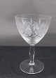 Vienna Antique or Wien Antik glassware with knob 
on cutted stem, by Lyngby Glass-Works, Denmark. 
Clear white wine glasses 12cm
