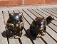 Royal Copenhagen stoneware figurines, small brown bears Nos 21432 & 21434