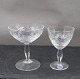 Vienna Antique or Wien Antik glassware with knob on cutted stem, by Lyngby Glass-Works, Denmark. Green white wine glasses 12cm