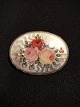 Ovale Brosche. Emaille Rosen. Silber 935 H.G (vermutlich H.Guldbrandsen 1893-1837) Länge: ...
