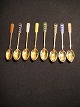 24 Karat vergoldete Löffel mit Emaille. 925 Sterling Silber (ELLA) 8 Stück Gesamtgewicht ...