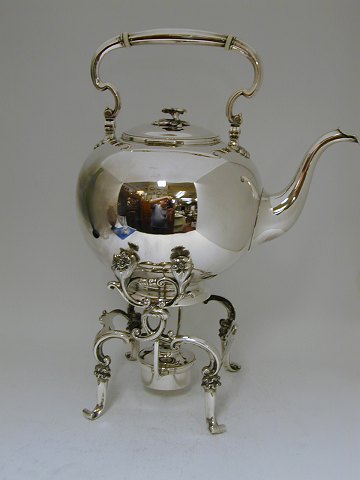 Hot water kettle and burner.
Silver (830) made by 
Samuel Prahl