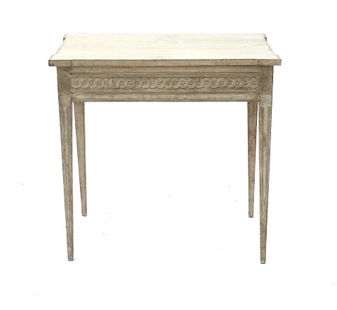 Consoletable, gustavanian, grey/white decorated. 
Manufactured around 1800.