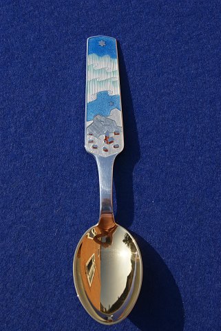 Michelsen Christmas spoon 1963 of gilt sterling silver
