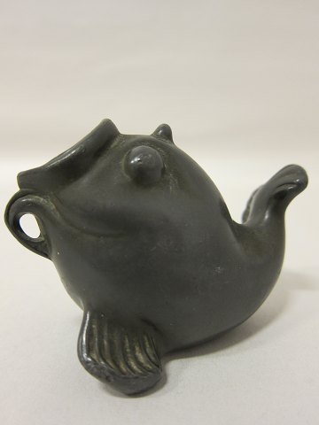 Vase, als Fisch geformt, Diskometal, Just Andersen
L: 8cm, H: 6cm