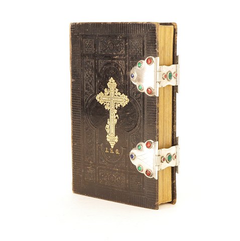 Psalmbuch mit Silbermontierungen. Hofgoldschmied 
Jens Jensen, Sonderburg. H: 19,5cm