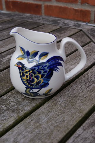 Blue Pheasant China faience porcelain. The cream jug 