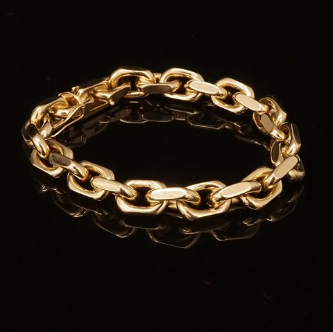 Ove Fogh Pedersen: Kräftiger Anker Armband, 14kt 
Gold. L: 20cm. G: 70,2gr