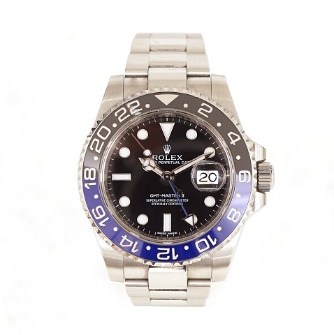 Rolex GMT Master II Batman ref. 116710BLNR
Verkauft Dezember 2013. Wird mit Box und 
Zertifikat geliefert.
D: 40mm