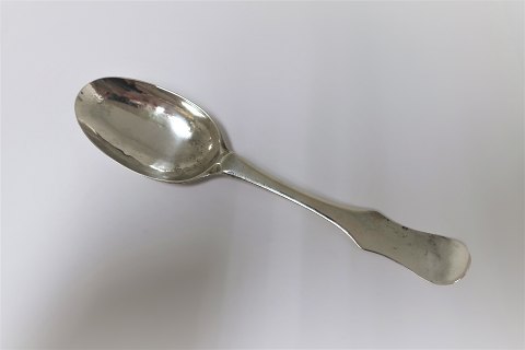 Aalborg. Silversmith Povel Knudsen Lund. Antique silver spoon produced between 
1767 - 1794.