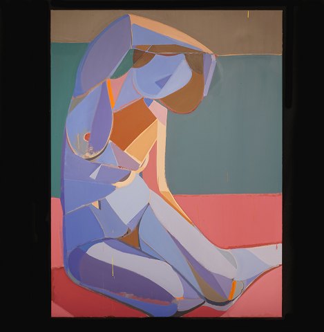 Lars Tygesen, 1979- , olie på lærred, "Nude" 2019. 
Mål: 200x150cm