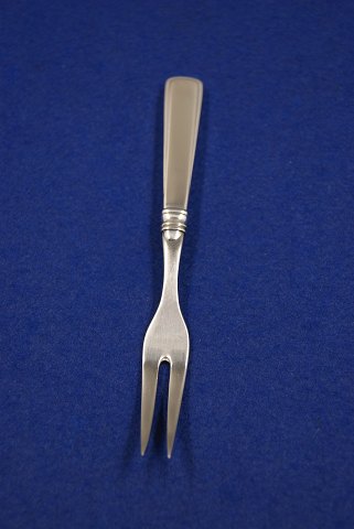 Olympia Danish solid silver flatware by Cohr, cold cut forks with stainless steel 13.5cms