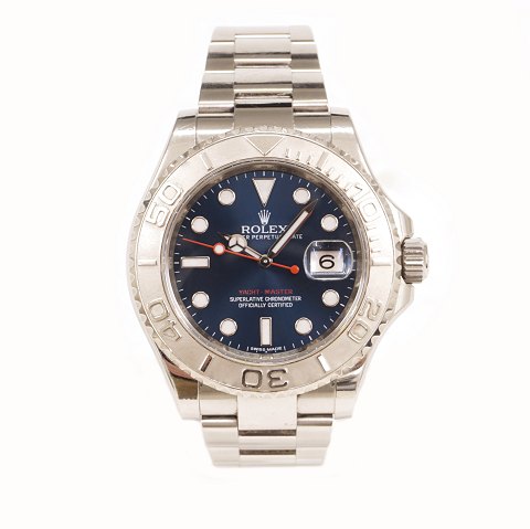 Rolex Yachtmaster Blue Index. Ref. 116622. D: 
40mm. Leveres med box og papirer. Solgt første 
gang af dansk AD 06.06.2014