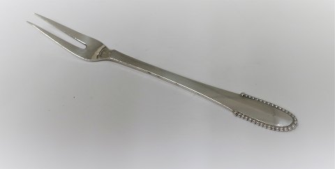 Georg Jensen. Silver cutlery. Beaded. Sterling (925). Cold cuts Fork. Length 
13.5 cm.