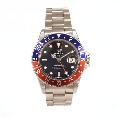 Rolex GMT Master Pepsi Steel. Ref. 16750. Year 
1981. D: 40mm. Servicedial