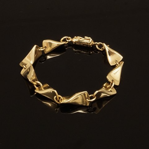 A 18kt gold Georg Jensen #Butterfly" bracelet. 
#1104A. L: 19,3cm