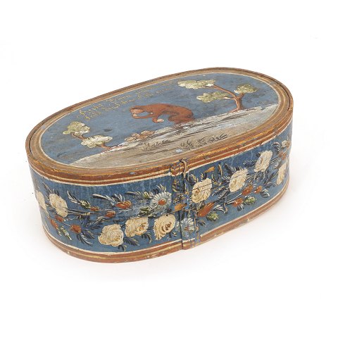 An original decorated box. Germany circa 1800. L: 
45cm