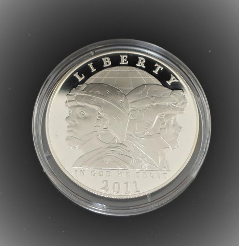 USA. Silber $ 1 von 2011. Feinheit (900). Durchmesser 38,1 mm. PROOF