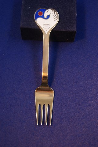 Michelsen Weihnachtsgabel 1978 aus dänisch vergoldet Sterling Silber.