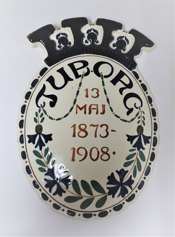 Aluminia. Tuborg Platte 1908. Höhe 24 cm.