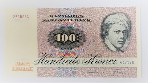 Denmark. Banknote 100 kr 1975 A5. Uncirculated.