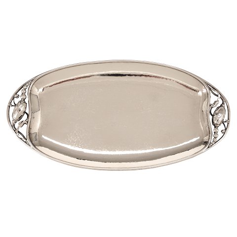 Georg Jensen Blossom sterling silver bread tray. 
#2D. L: 34cm. W: 17cm