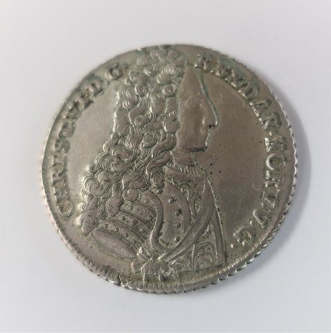 Denmark. Christian VI. 1 krone 1731 with a large crown.