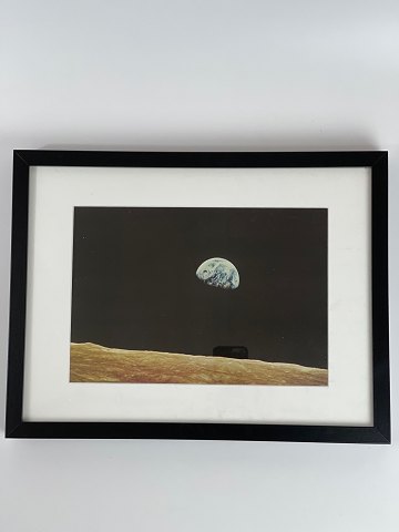 Earth Rise - Vintages NASA-Farboffsetfoto / Fotoposter / Fotodruck aus den 
späten 1960er Jahren der Erde, wie über der Mondoberfläche zu sehen