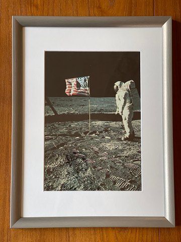 Original NASA Farboffsetfotografie / Fotodruck von Edwin "Buzz" Aldrin während 
der Apollo 11 Mondmission 1969