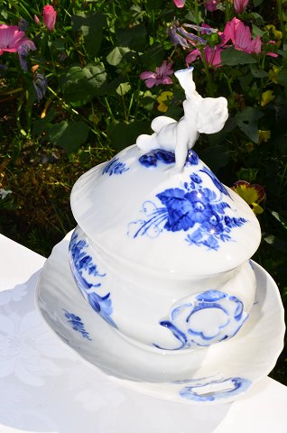 Royal Copenhagen Blaue Blume geschweift Seltene Sauceterrine 1553