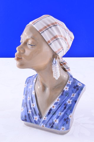 Dahl Jensen porcelain figurine Bust of african woman