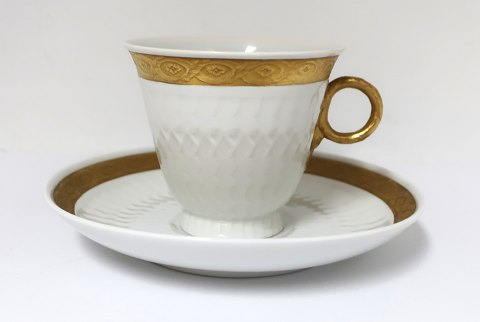 Royal Copenhagen. Fan with gold. Little Coffee cup. Model 11538. (1 quality)