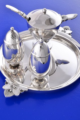 Georg Jensen silver Cactus cruet set 629