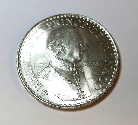 Monaco. Rainier III. Silver 50 Francs 1974