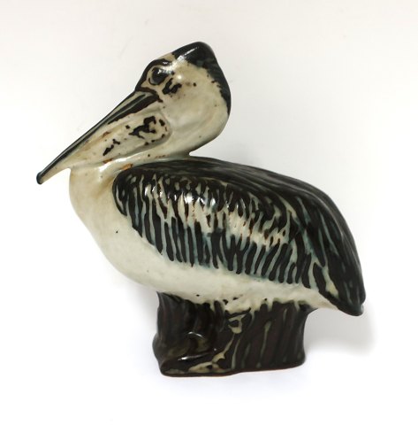 Royal Copenhagen. Stoneware. Pelican. Model 22296. Design Jeanne Grut. Height 
13.5 cm. (1 quality)