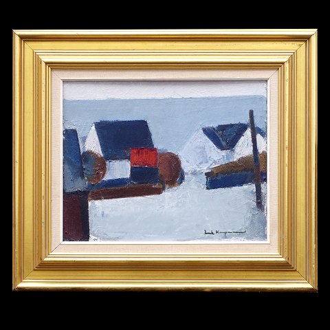 Jack Kampmann Færøerne. Jack Kampmann, 1914-89, 
olie på lærred. Landskab i Færøerne. Signeret. 
Lysmål: 32x40cm. Med ramme: 53x61cm