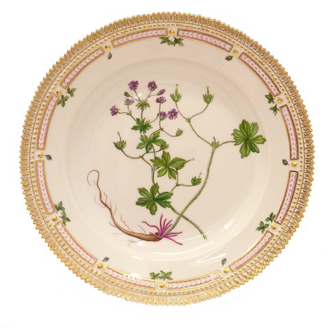 Royal Copenhagen Flora Danica plate 3549. 
"Geranium molle L.". D: 25,5cm