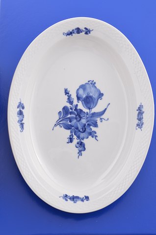 Royal Copenhagen Blaue Blume glatt Oval Platte  8016