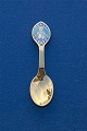 Michelsen Christmas coffee spoon 1984 of gilt sterling silver