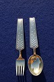 Michelsen set of Christmas spoon and fork1947 of 
gilt sterling silver